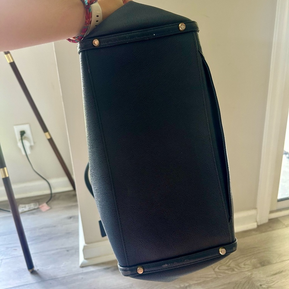 Tumi navy blue leather Sinclair tote bag - Picture 8 of 9